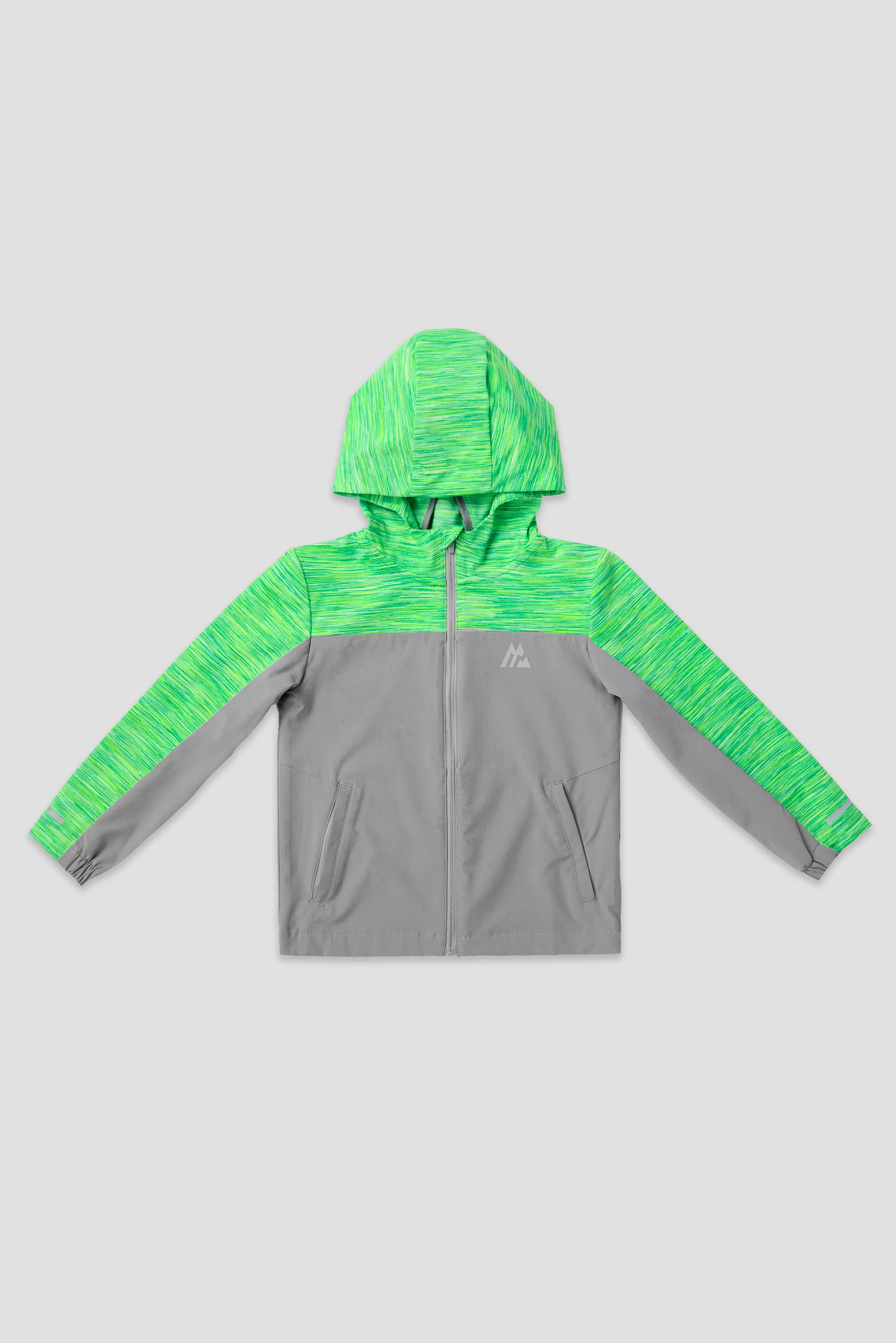 Infant Boys Trail Windbreaker - Grey/Neon Green - Image 4