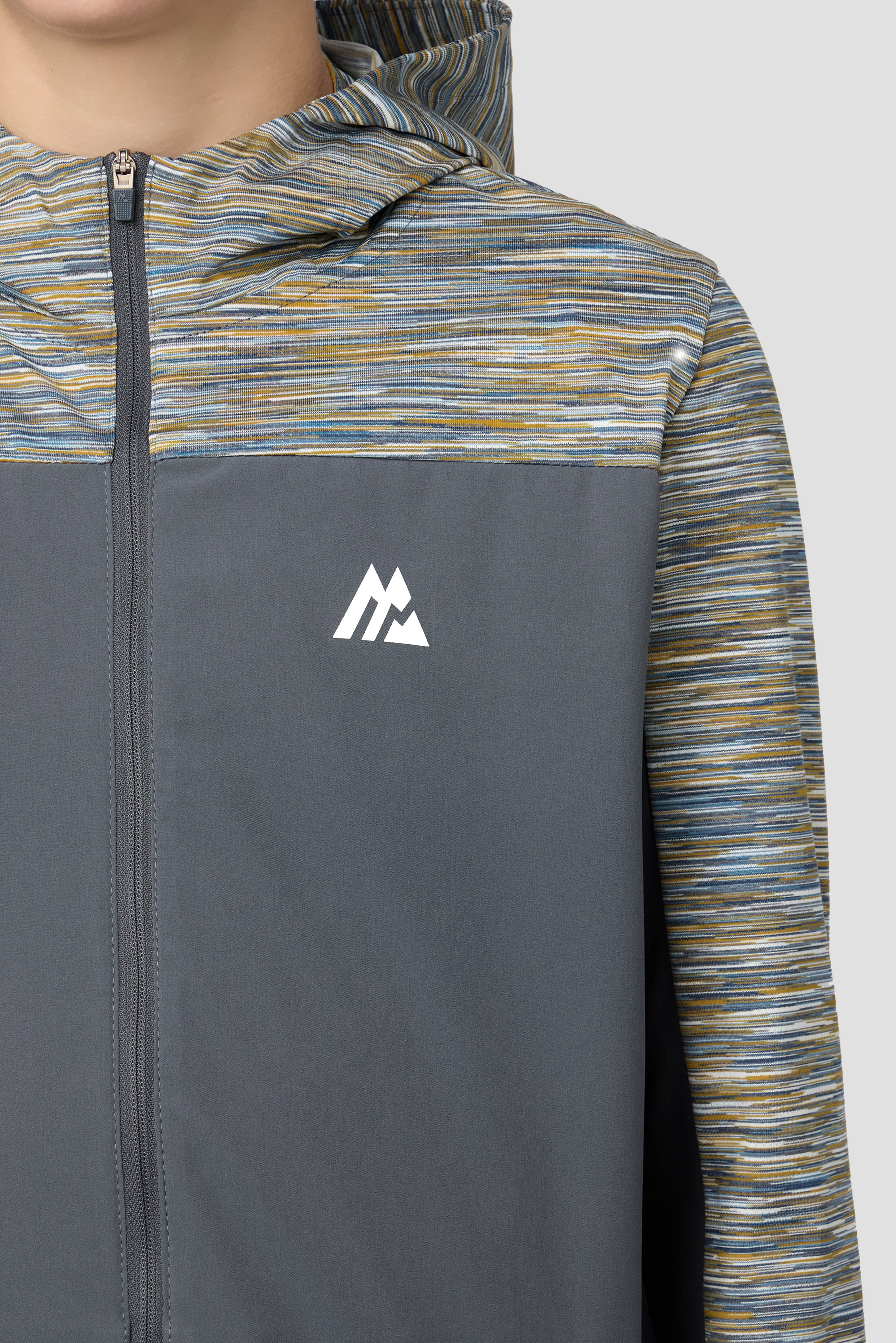 Boys Trail Windbreaker - Grey/Blue/Orange - Image 5