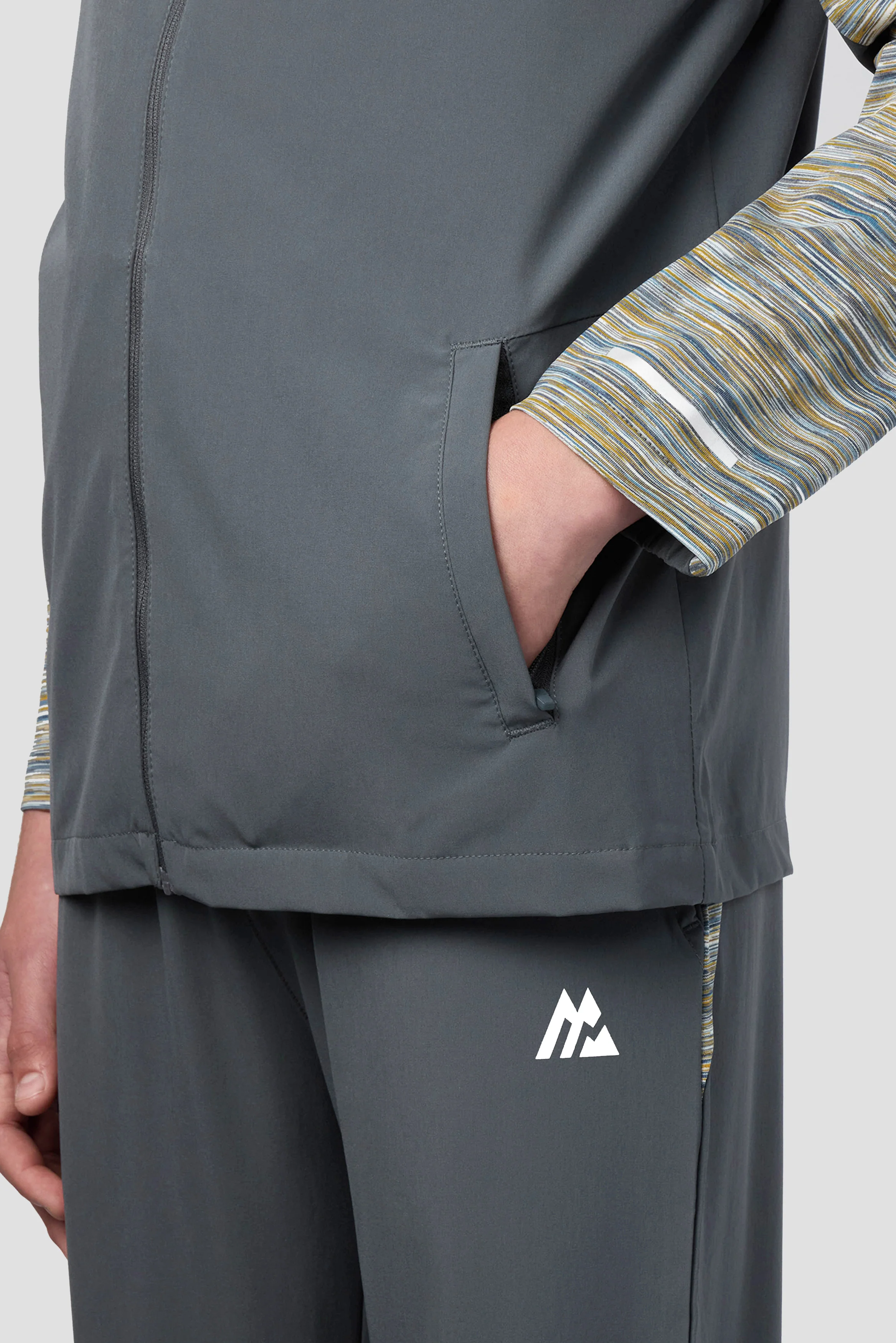 Boys Trail Windbreaker - Grey/Blue/Orange - Image 7