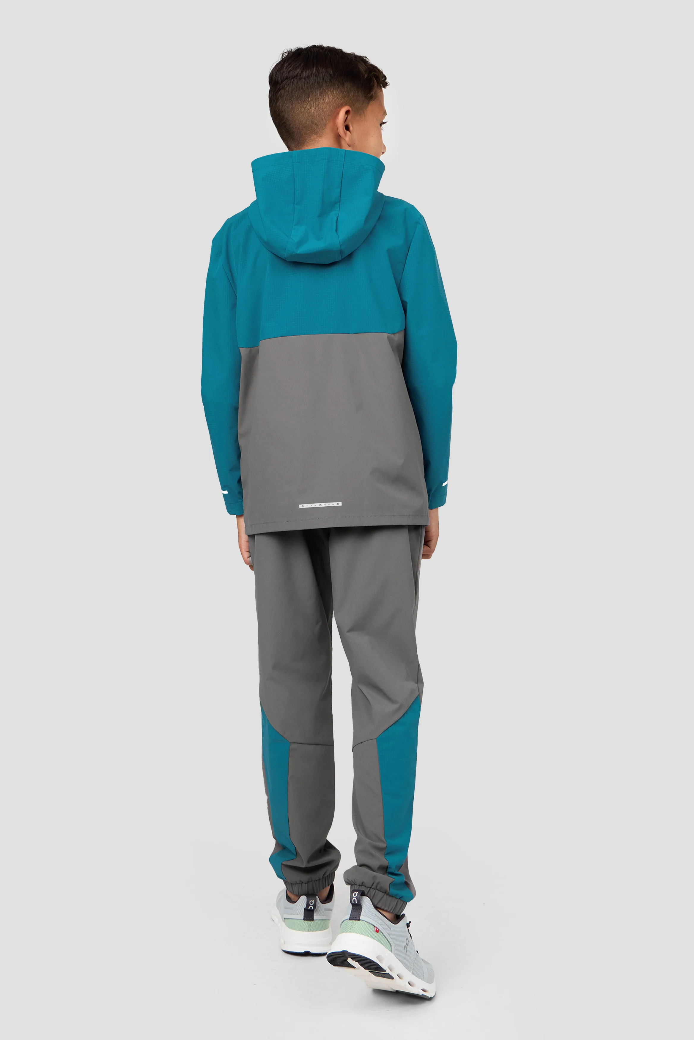 Boys Trek Tech Jacket - Duck Blue/Cement Grey - Image 4