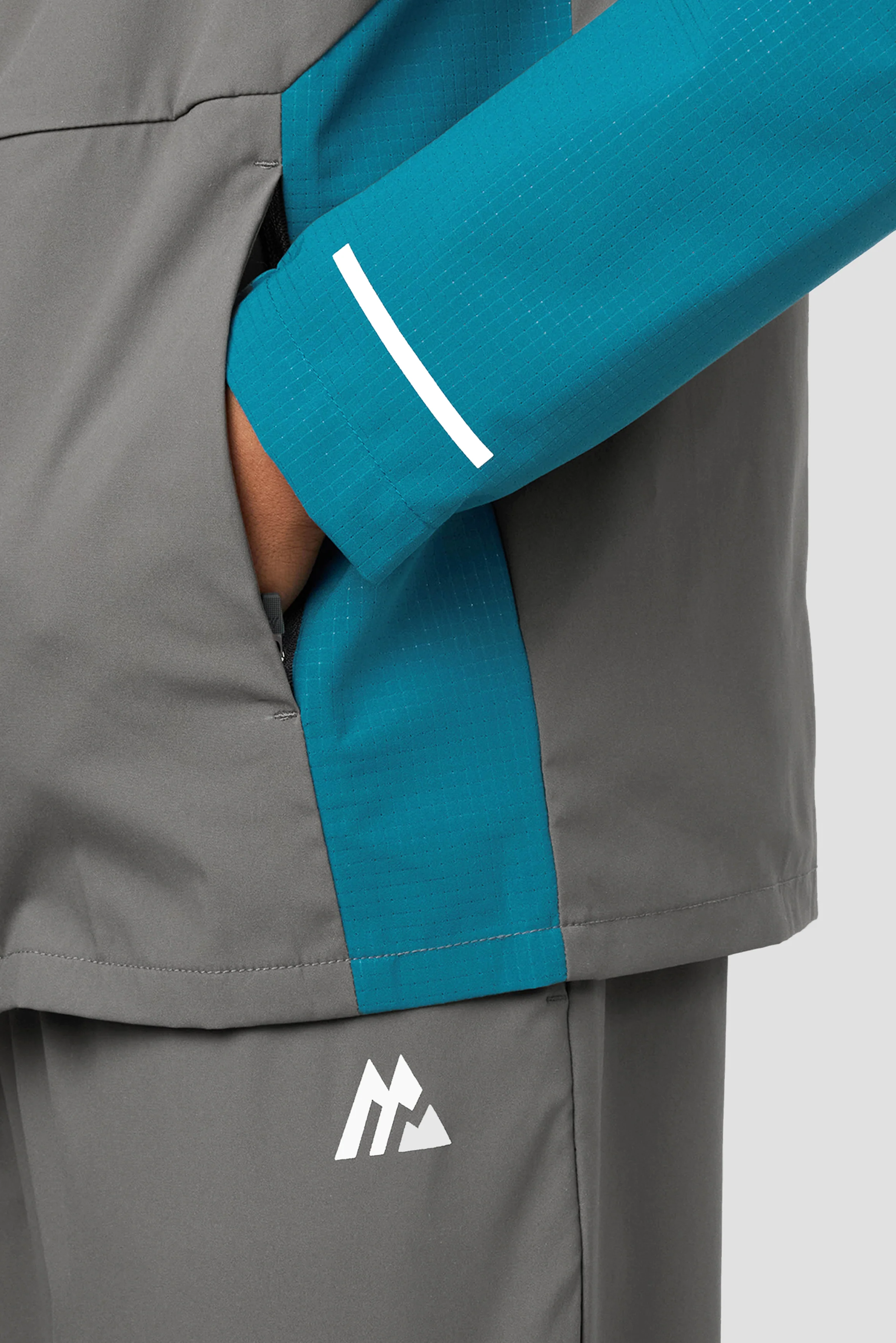 Boys Trek Tech Jacket - Duck Blue/Cement Grey - Image 5