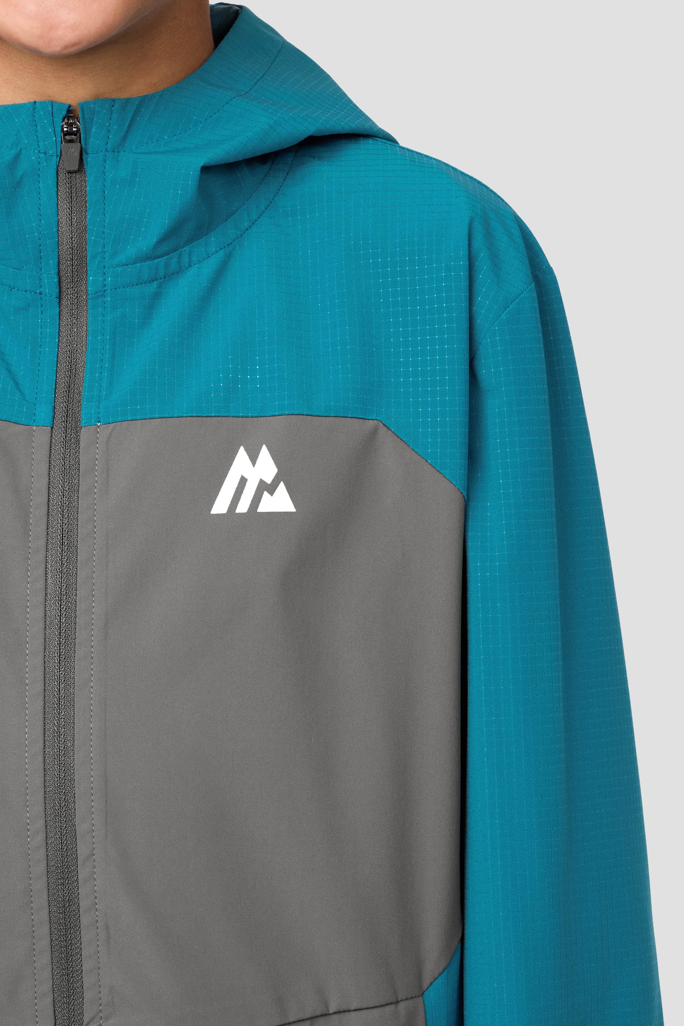 Boys Trek Tech Jacket - Duck Blue/Cement Grey - Image 6