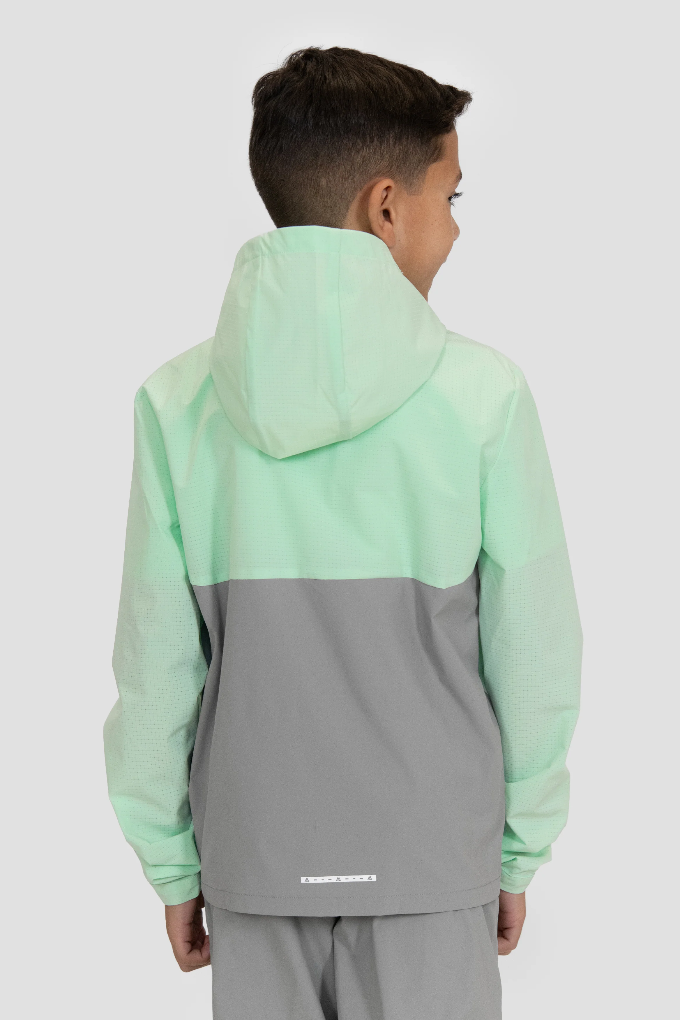 Boys Trek Tech Jacket - Sea Foam/Platinum Grey - Image 2