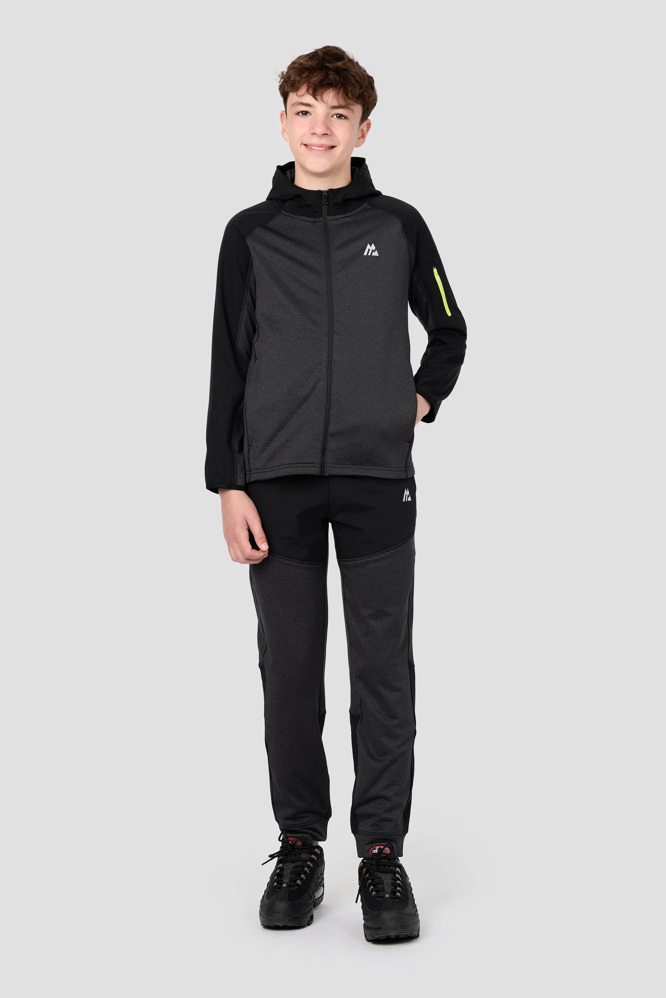 Boys Valen Hood - Black Marl - Image 3