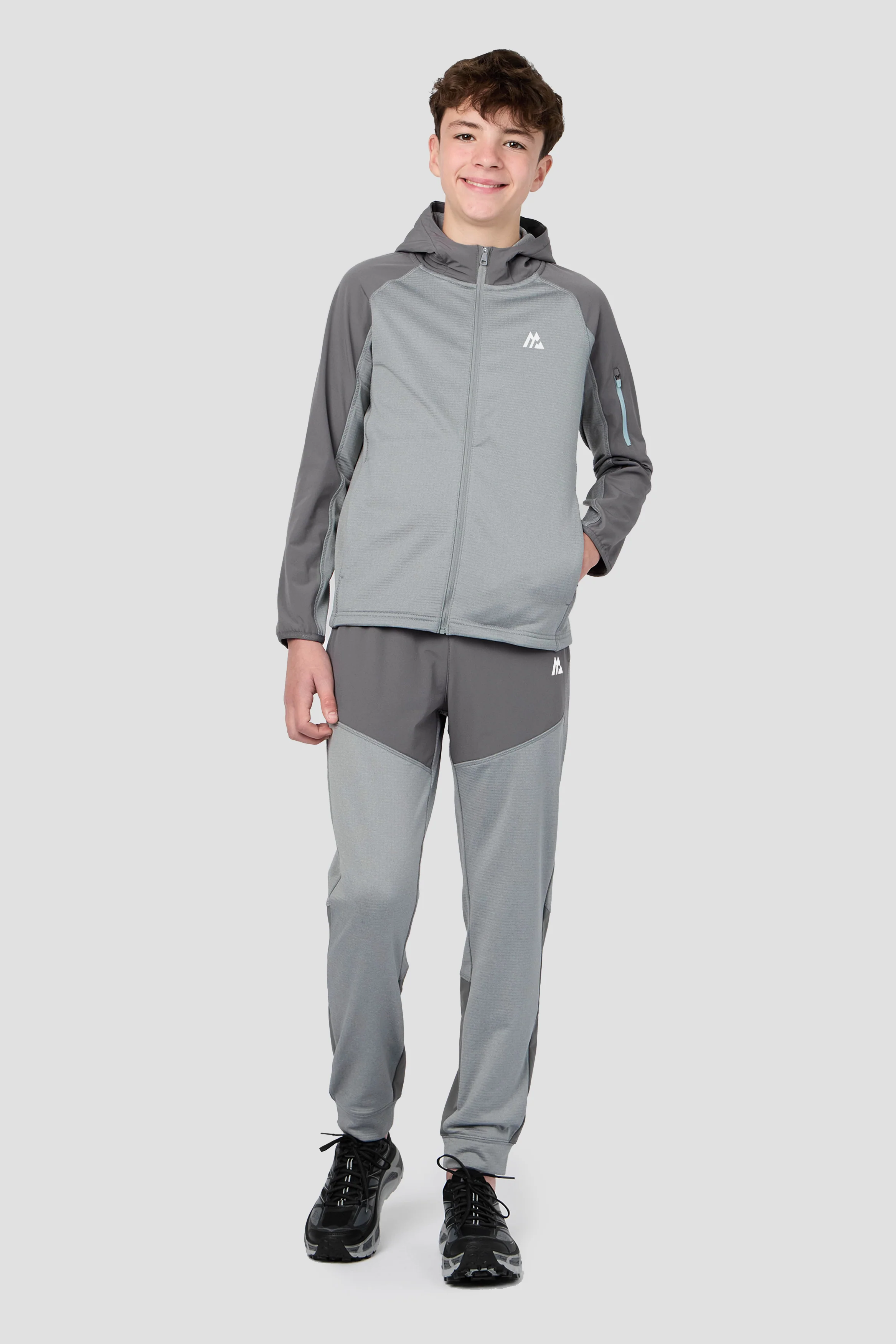 Boys Valen Hood - Platinum Grey Marl/Cement Grey - Image 4