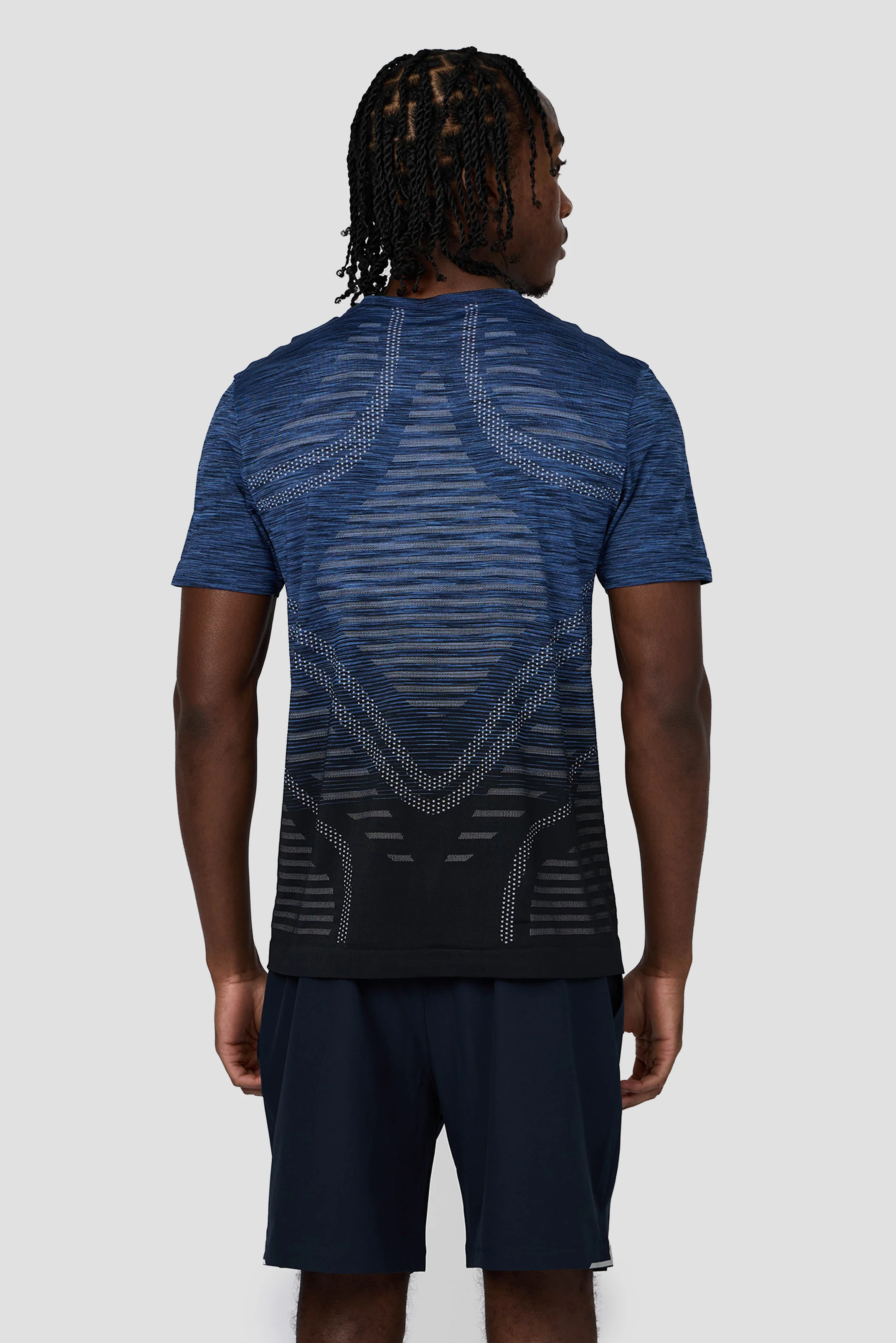 Vector Seamless T-Shirt - Charcoal Blue/Navy - Image 2