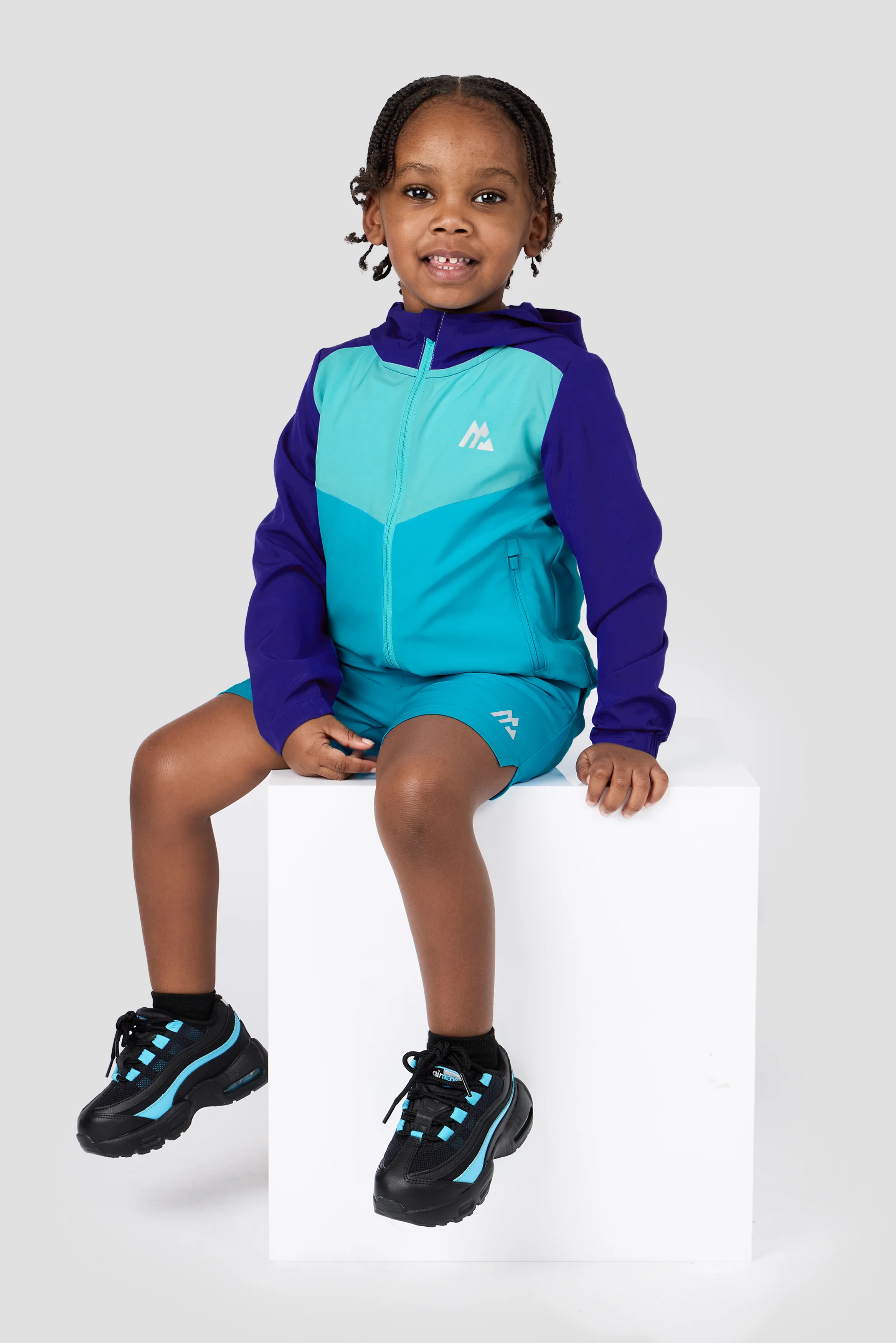 Infant Boys Velocity 2.0 Windbreaker - Marine Blue/Neon Blue/Maya Blue - Image 3