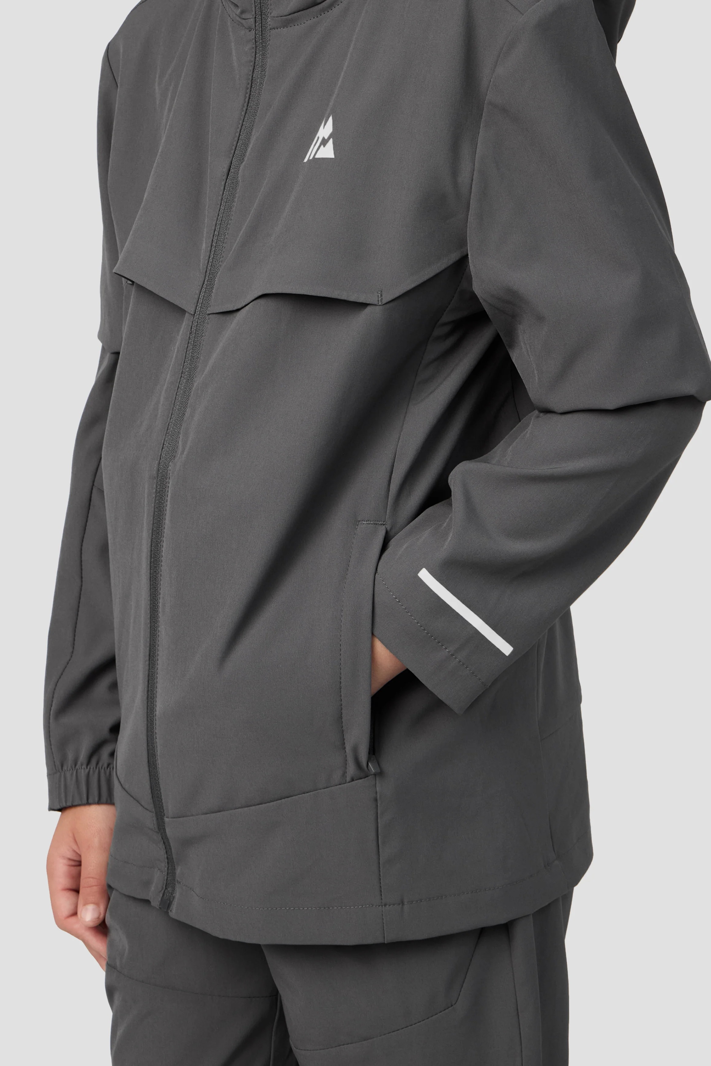 Boys Velocity Jacket - Cement Grey - Image 6