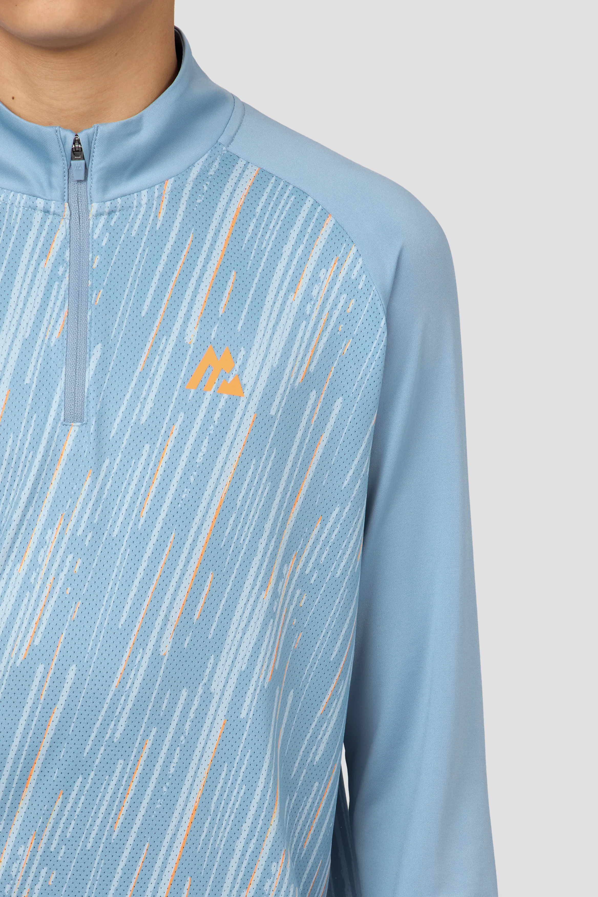 Boys Vigour 1/4 Zip - Cloudy Blue/Summer Mist - Image 3