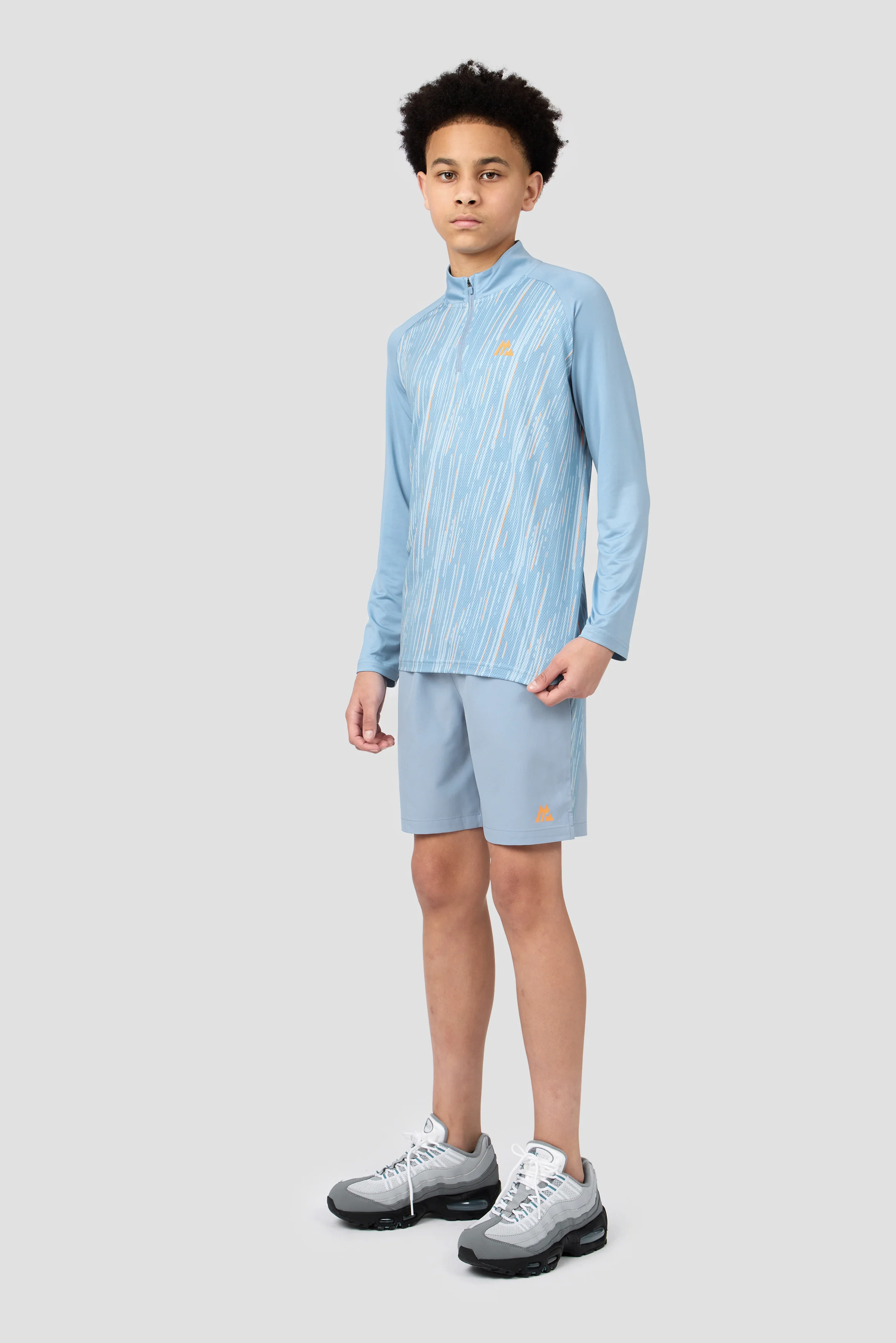 Boys Vigour 1/4 Zip - Cloudy Blue/Summer Mist - Image 5