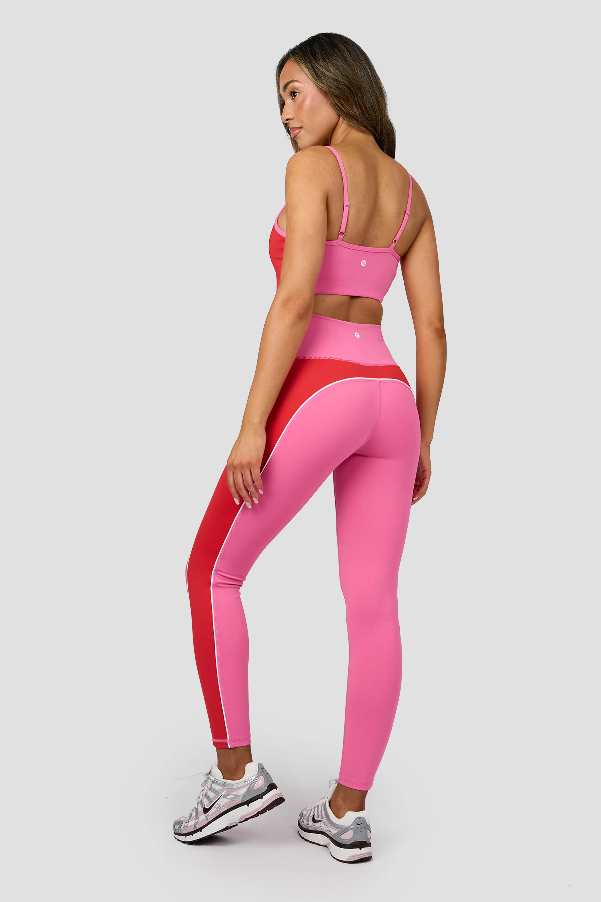 Vitality Legging - Peony Pink/Poppy Red/White - Image 4