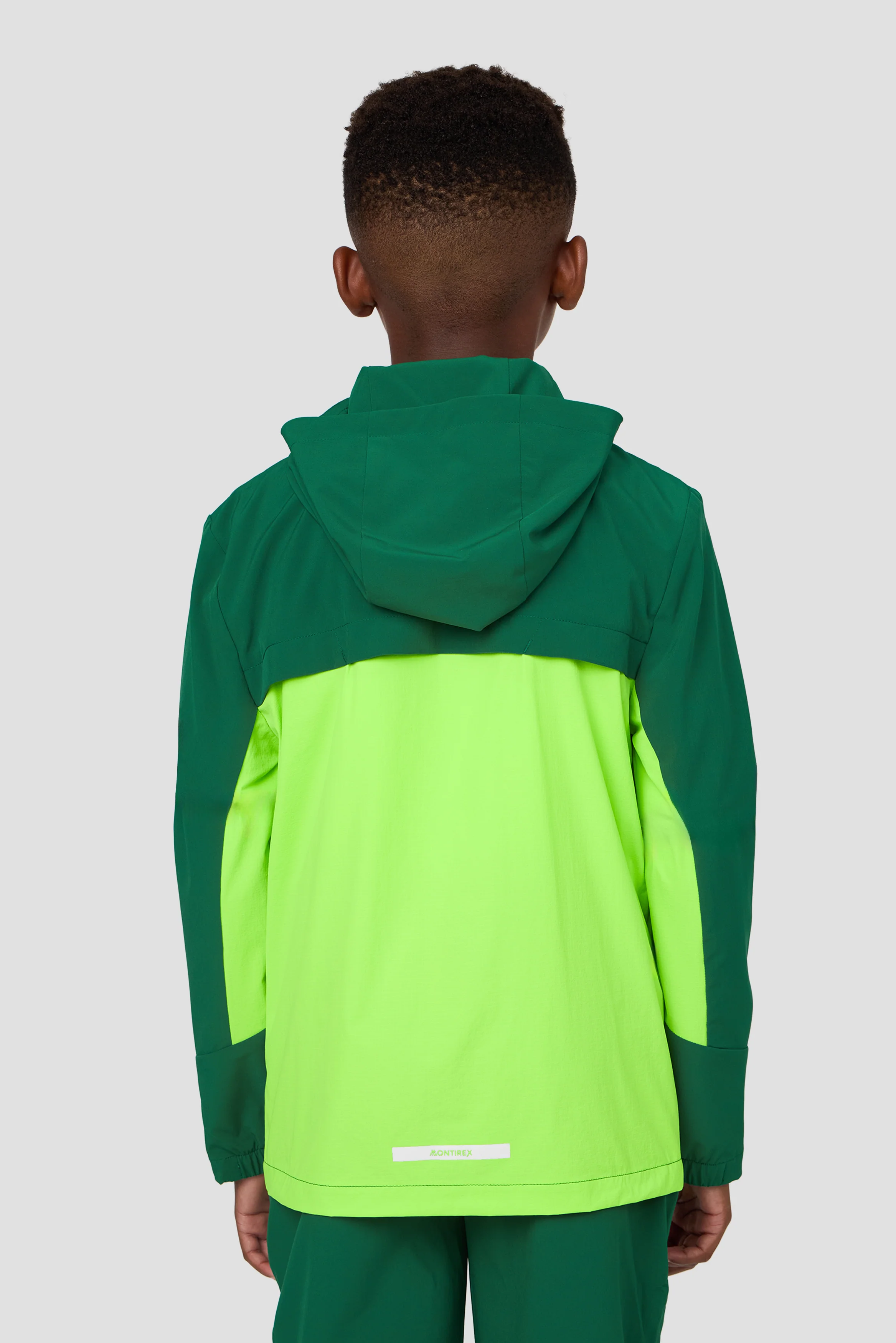 Boys Vortex Jacket - Sherwood/Neon Green - Image 2