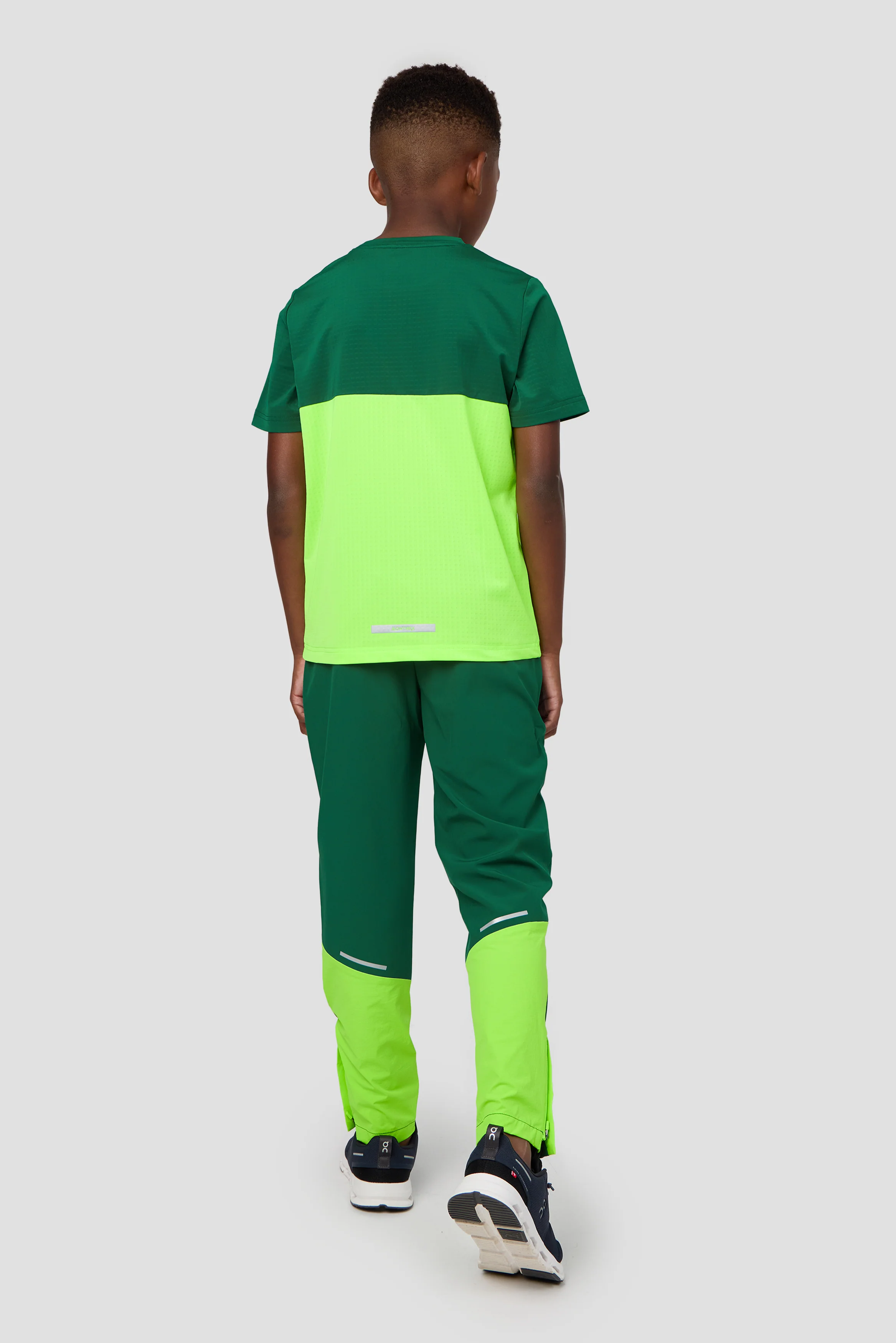 Boys Vortex T-Shirt - Sherwood/Neon Green - Image 4