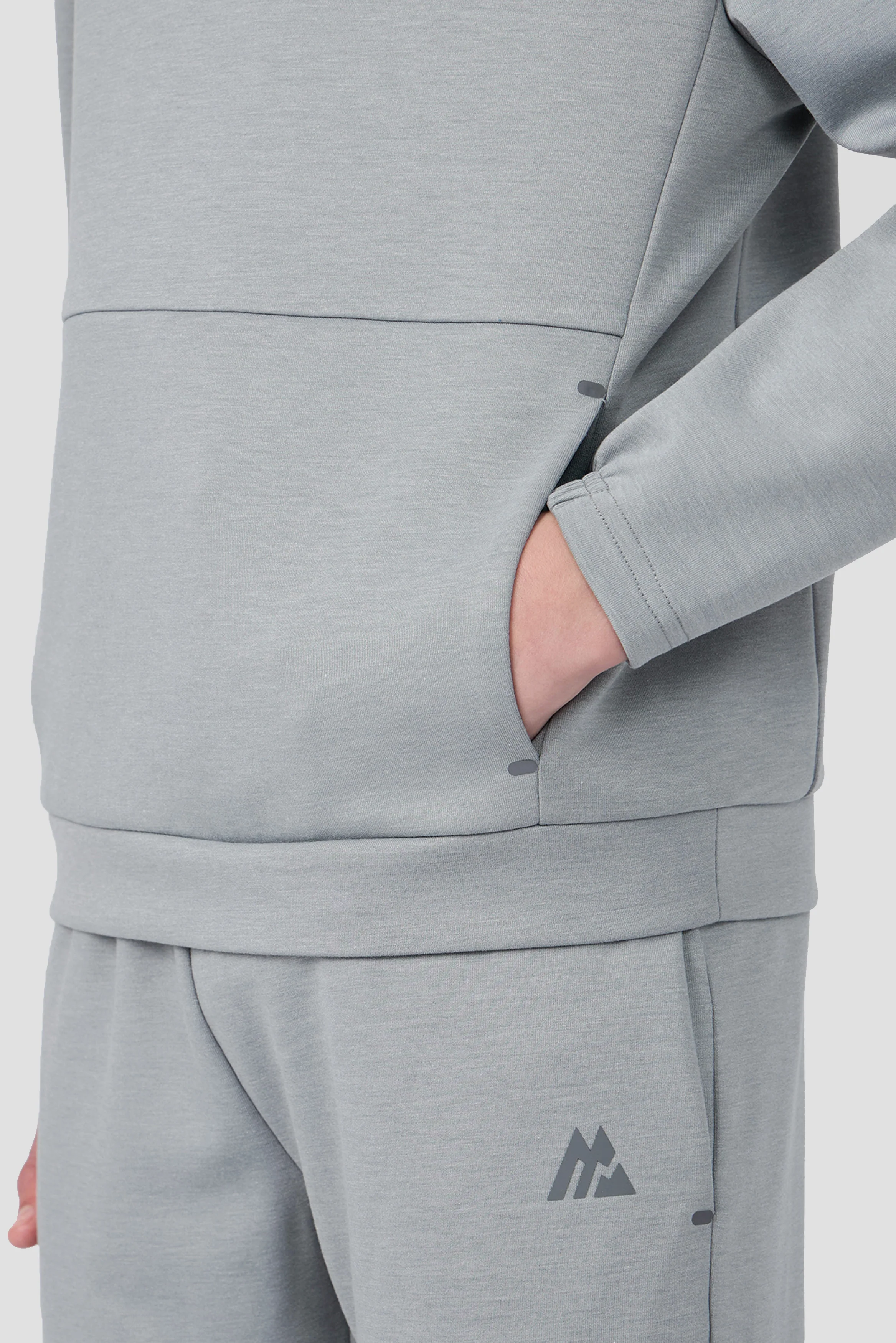Boys Zenith Hood - Platinum Grey Marl - Image 5