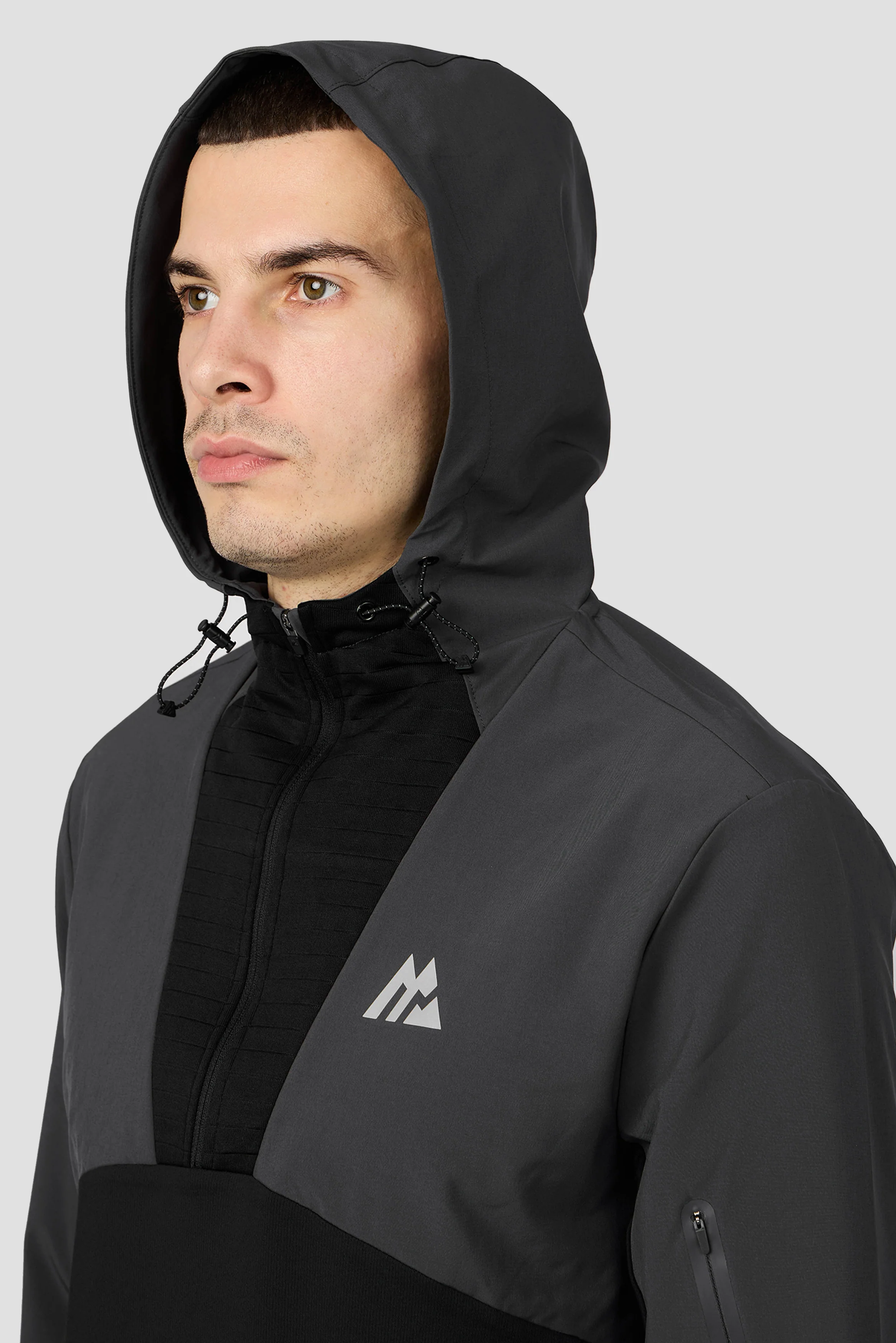 Zone Hood 1/4 Zip - Black/Asphalt - Image 3