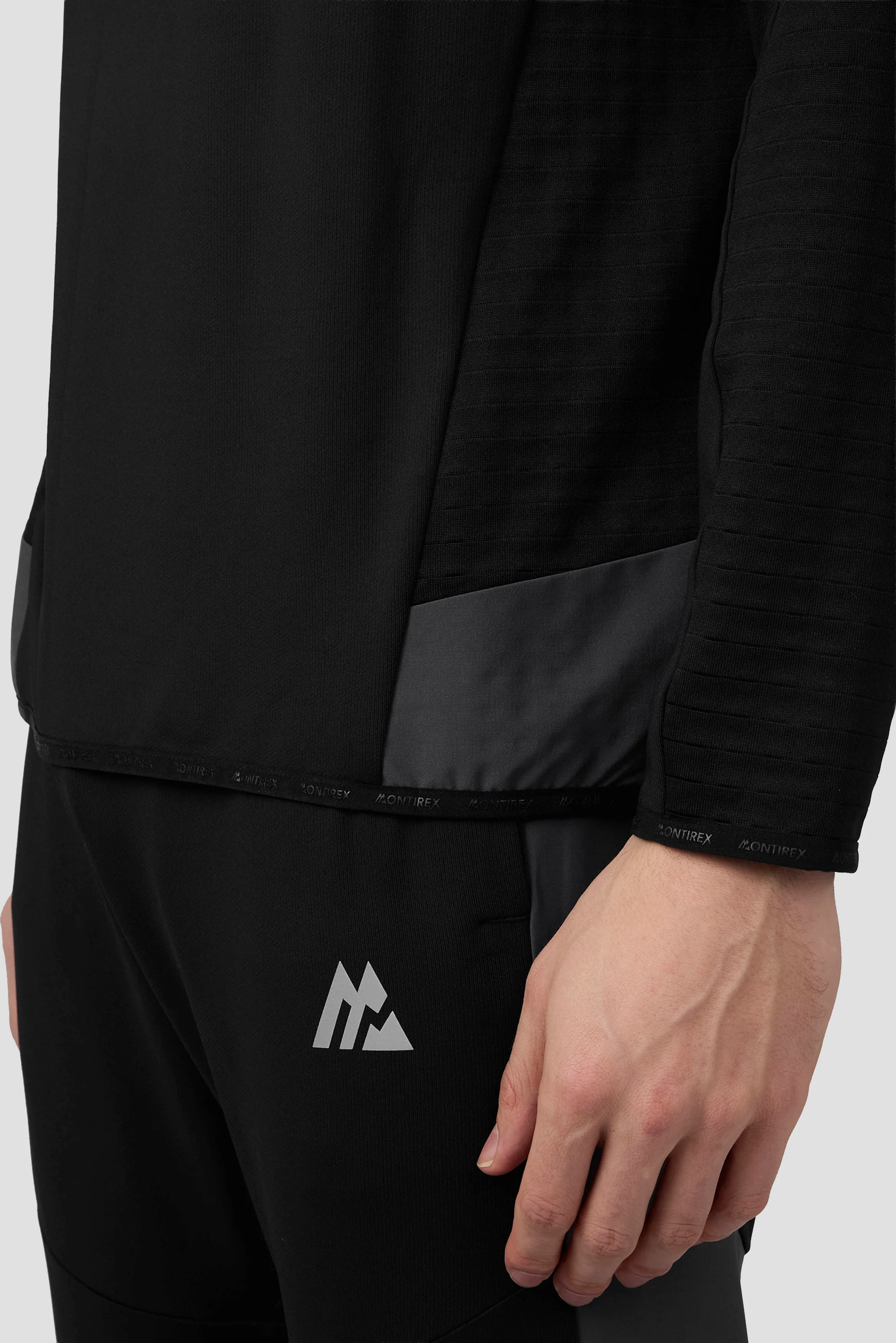 Zone Hood 1/4 Zip - Black/Asphalt - Image 5